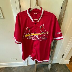 St. Louis Cardinals Red Baseball Jersey with Team Logo